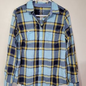 Women's Plaid Button Down by St. John's Bay Size Med